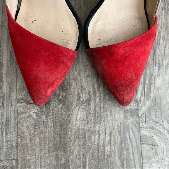 ZARA Vegan Suede Colorblock Pump Sandals - Picture 3 of 6